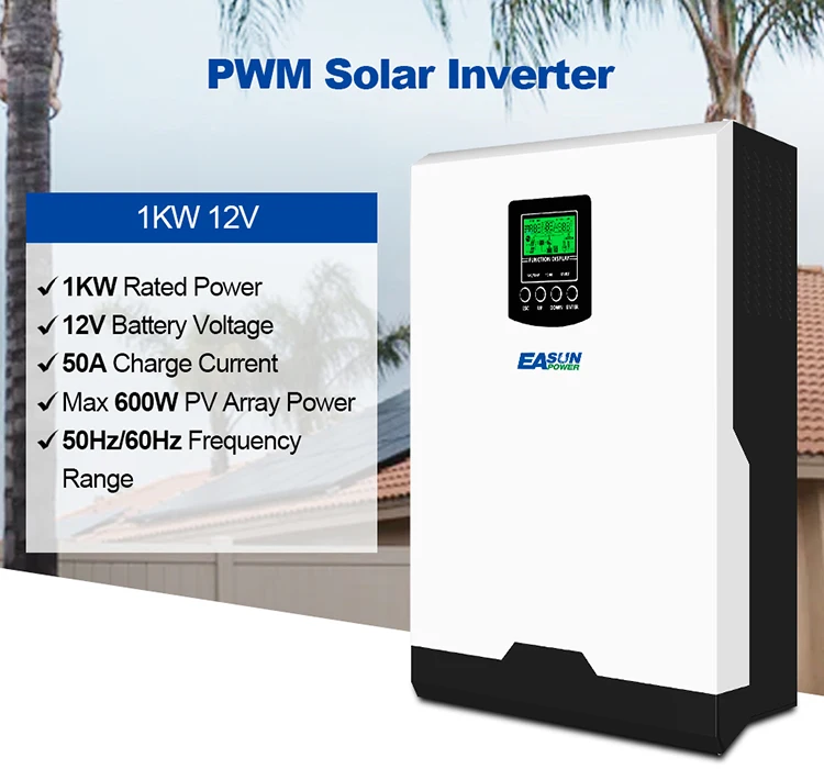 EASUN POWER-inversor de onda sinusoidal pura de 1KVA, conversor Solar fuera de la red de 50A, 1KW, 1000W, PWM, 12V a 220V