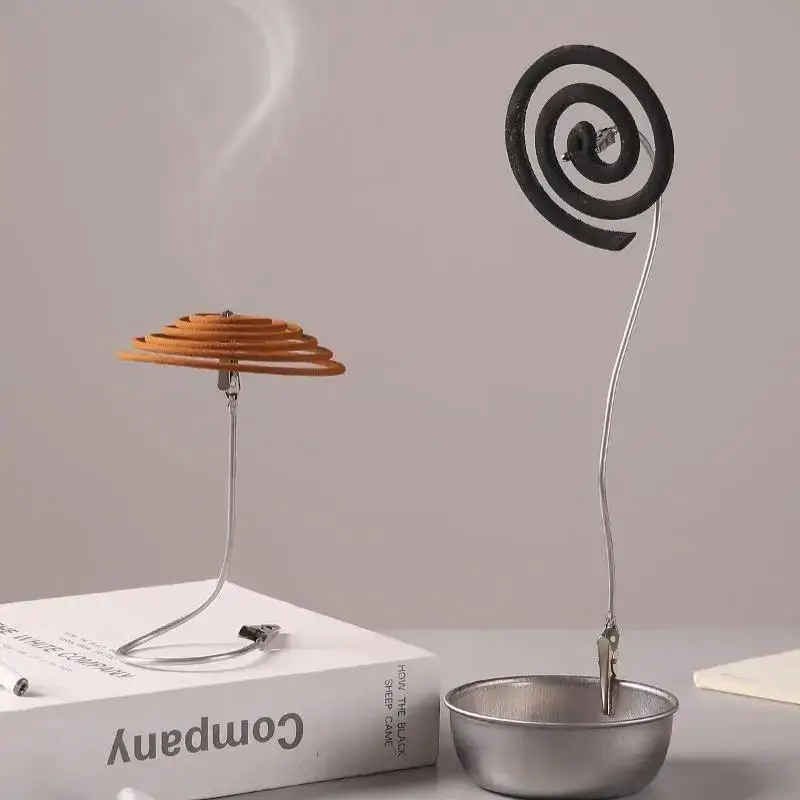 Incense Clip Stand Mosquito Coil Rack Photo Folder Label Clip Card Holder Portable Double Ended Mosquito Coil Holder Clip Broken