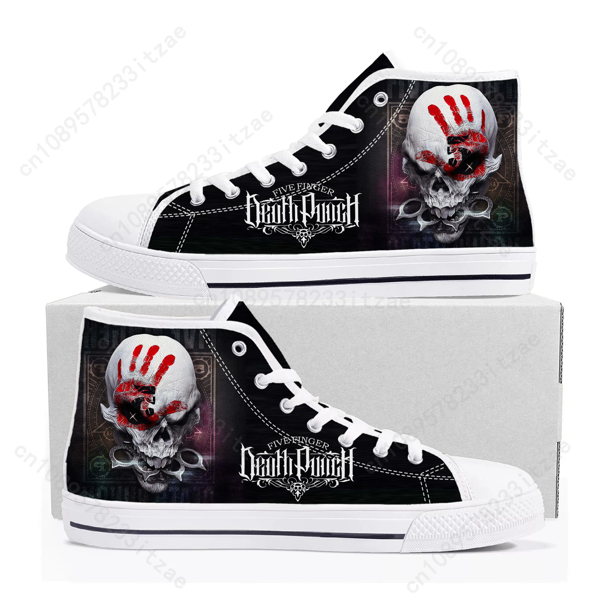 

Five Finger Death Punch Band High Top Sneakers Mens Womens Teenager High Quality Canvas Sneaker Casual Couple Shoes Custom Shoe