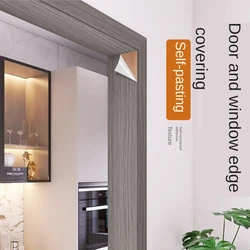 1pc 5m Self-adhesive wood grain door frame decorative stickers wood grain skirting Waistline Home Decor wall stickers Renovation