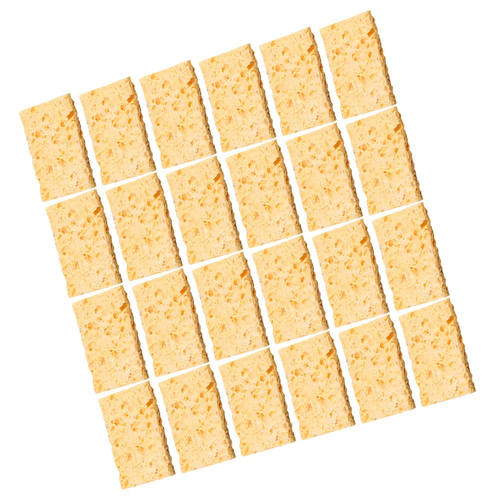 

50Pcs Soldering Iron Cleaning Sponge Fine Pore Structure for Gentle Yet Effective Solder Tip Maintenance and Tool Care