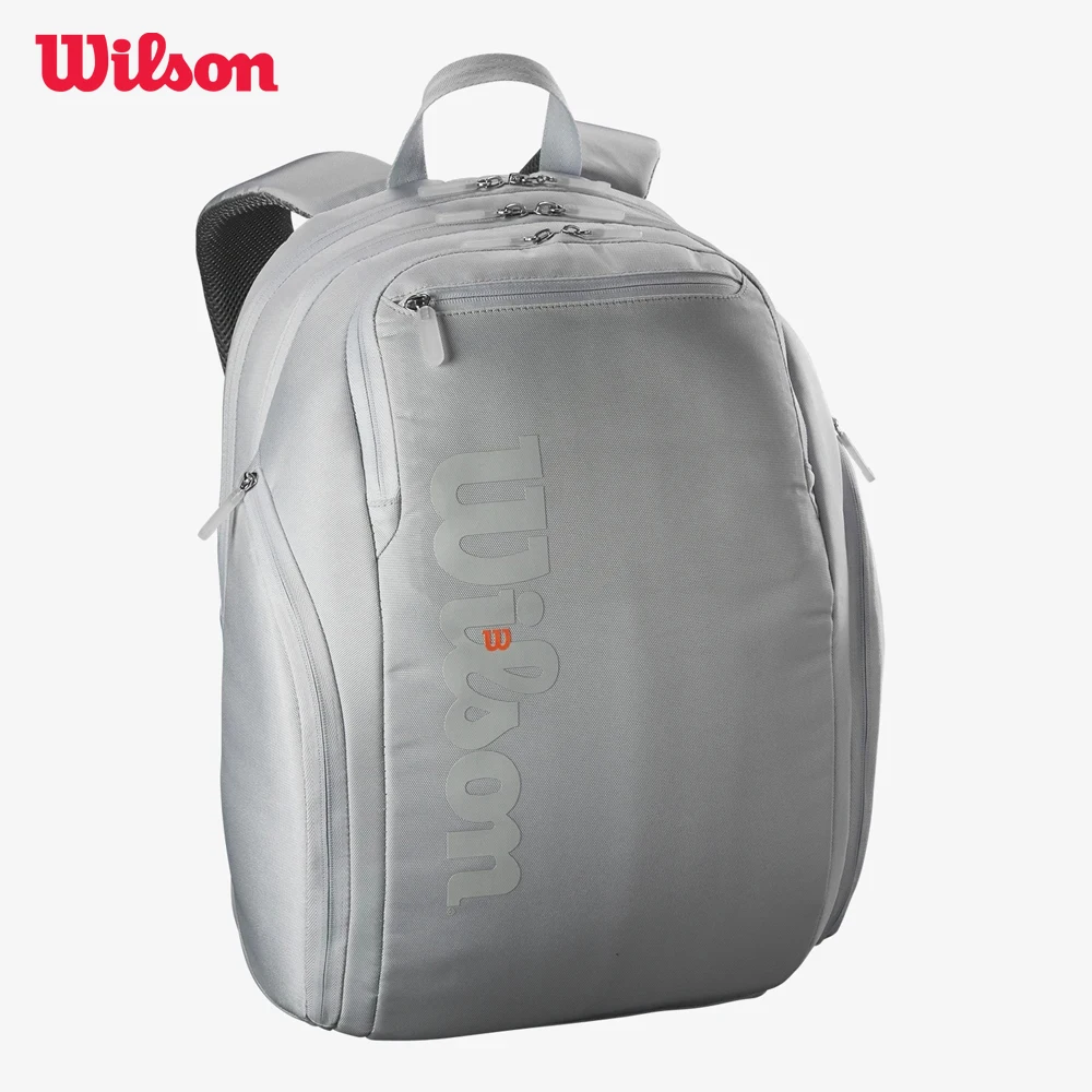 Wilson 2024 Shift Super Tour Mochila de tênis Bolsa de raquete de alto nível 2 peças Mochila de raquete com bolso cinza NWT WR 8030001001