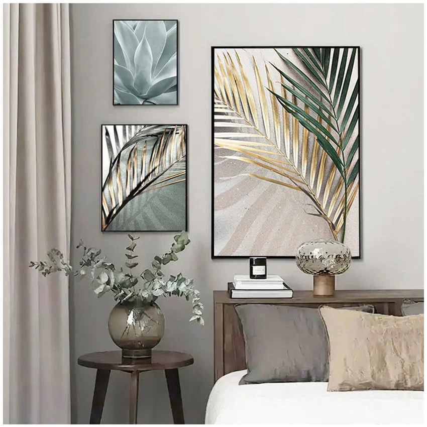 Wall Pictures For Living Room Home Decoration Palm Leaves Plant Art Canvas Painting Aloe Botanical s And Prints Modular