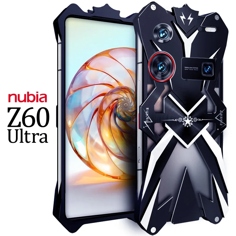 

Premium aluminum alloy hollow heat dissipation Back Cover For ZTE nubia Z60 Z50 Z60S Z50S Z40 Pro Ultra Military shockproof Case