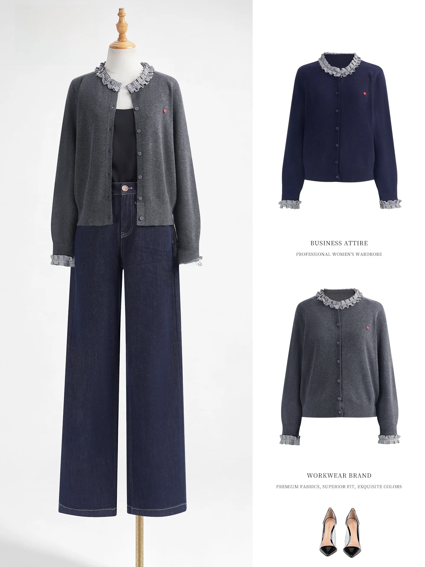 Fashionable Knitted Sweater Coat Women's Autumn Winter New Style Youthful Wood Grain  Small Open Cardigan Stylish Commute...