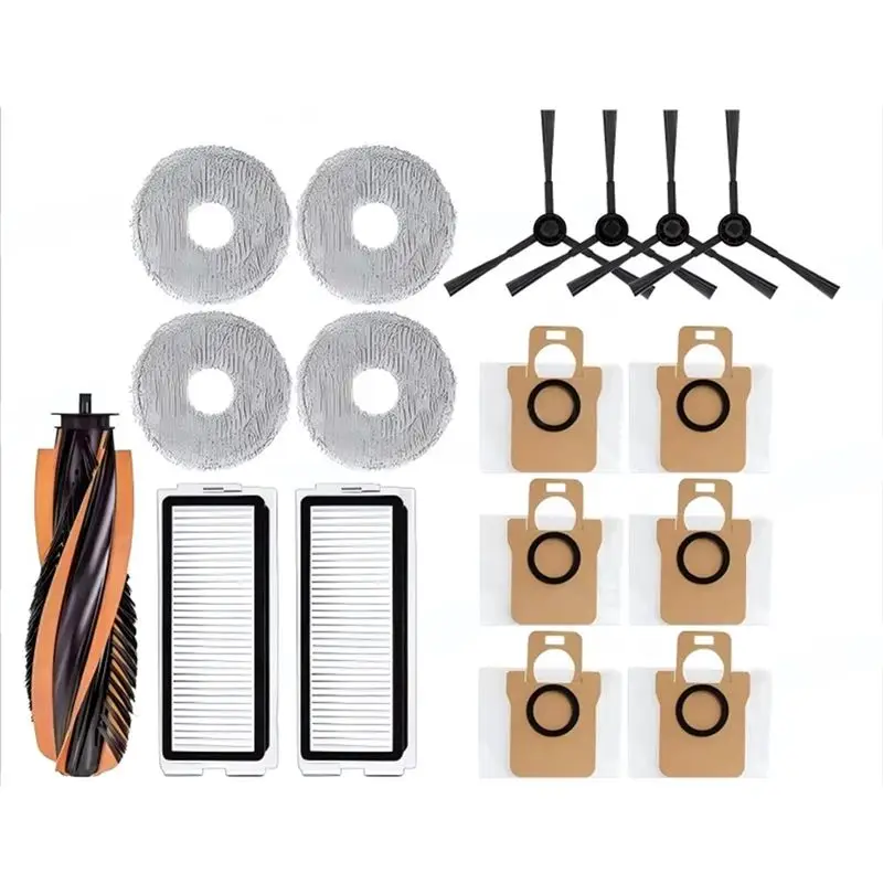 

A24F-For JONR P20 PRO / T5 Pro Robot Vacuum Cleaner Accessories Main Side Brush Hepa Filter Mop Cloth Dust Bag Replacement