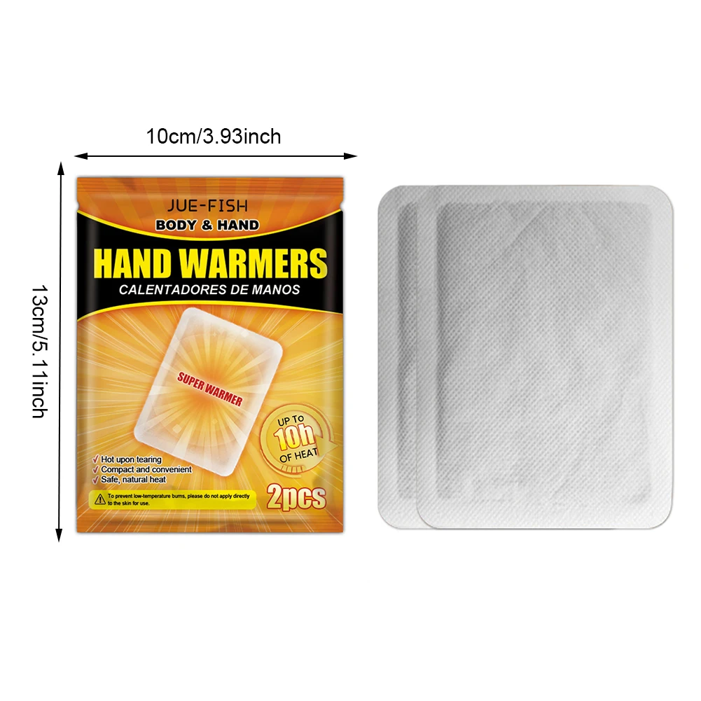 60-2Pcs Air Activated Warmers Long Lasting Disposable Heating Pack Self Adhesive Heating Patches for Hand Foot Neck Back