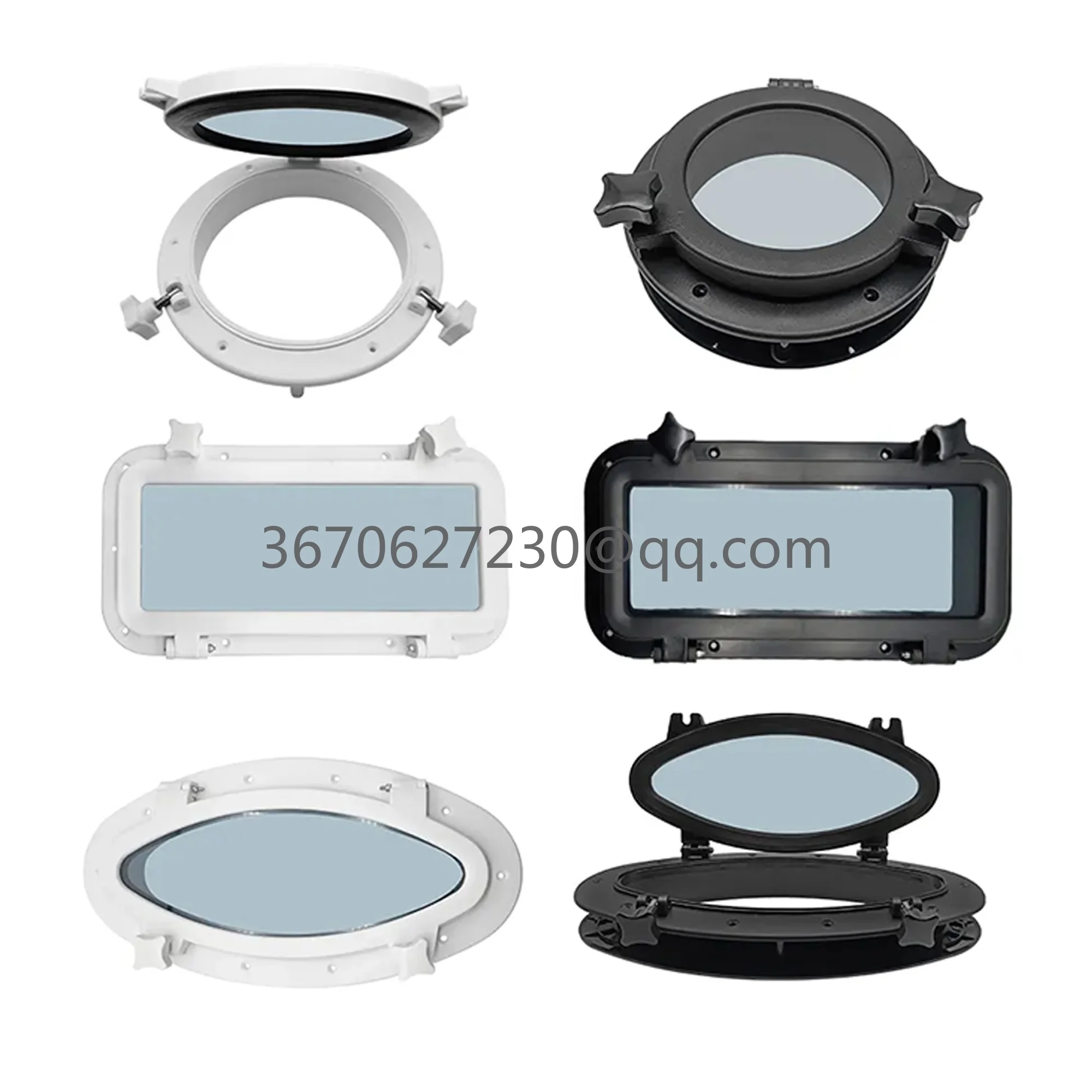 Hot Selling Marine Yacht Accessories Boat Plastic Opening Portholes Window Boat Hatches