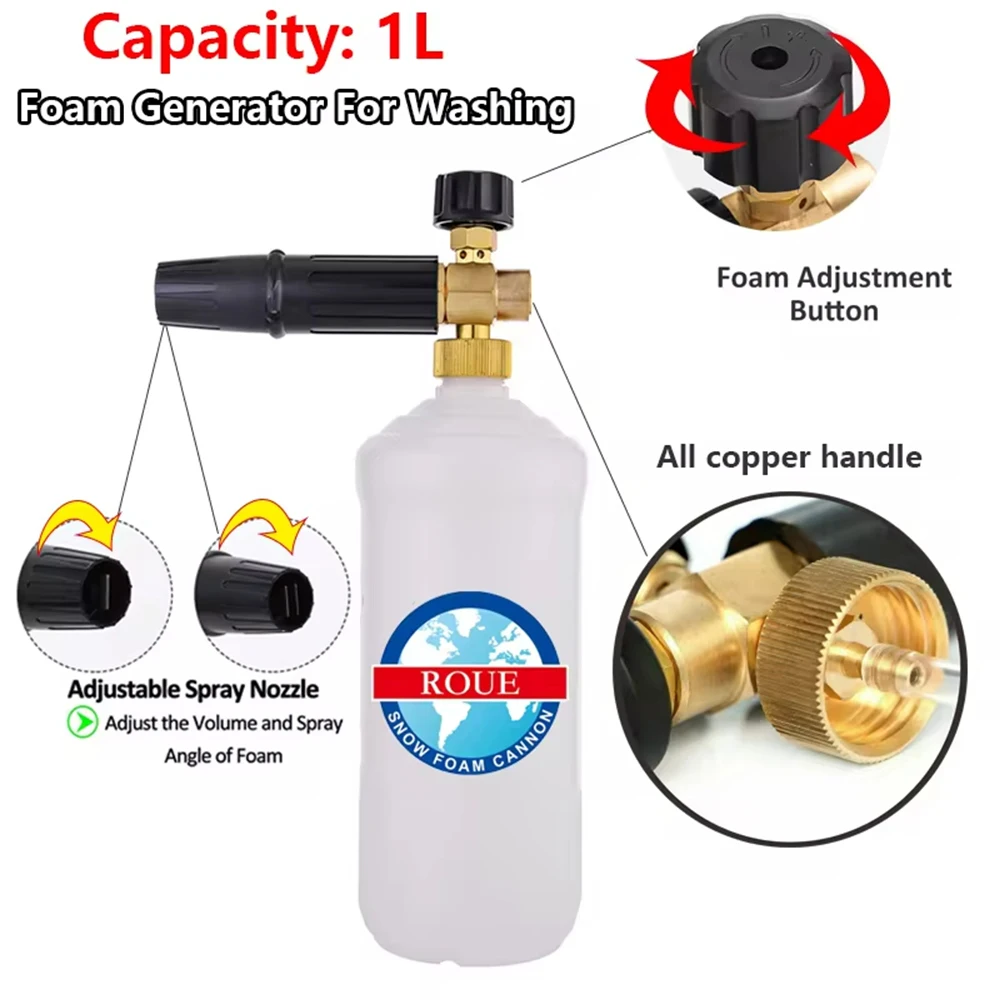 Snow Foam Lance Foam Nozzle Foam Cannon Foam Generator for Karcher Lavor Parkside Daewoo Huter makita Pressure Washer