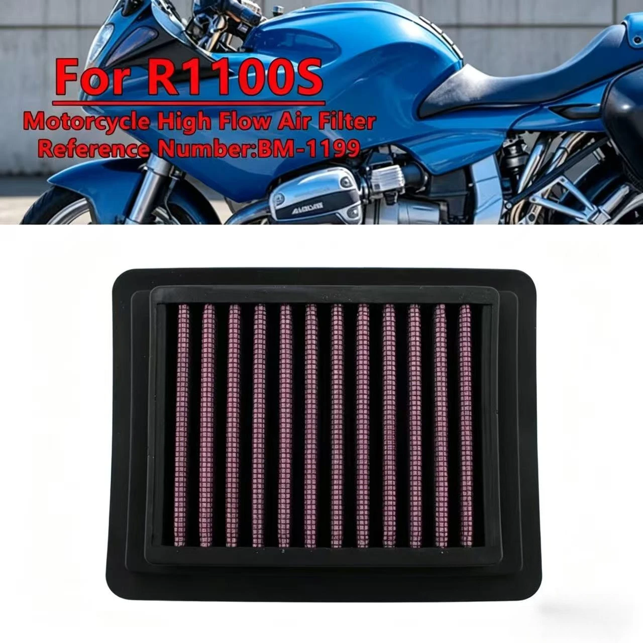 

For BMW R1100S ABS BOXER CUP/REPLICA 1999-2005 BM-1199 Motorcycle Air Filter Engine Intake Filter Replacement Element