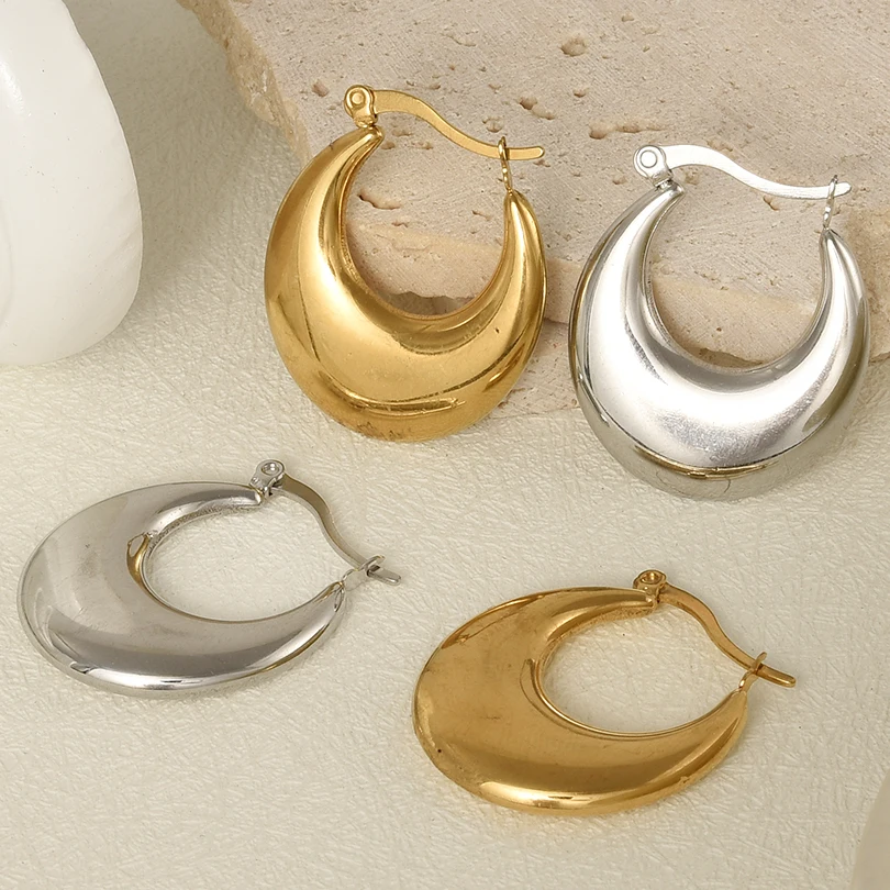 2Pcs new sell well bright gloss fashion stainless steel jewelry Elegant and gentle girlish style Sweet earrings Birthday gift