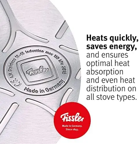 Fissler Vitavit Premium Pressure Cooker with Steamer Insert, 6.3 Quart