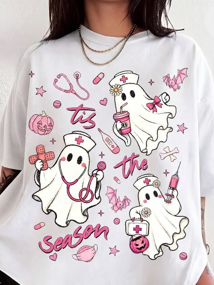 Women Crewneck Short Sleeve T Shirt Good Days For Learning Fun School Bus Animal Print Retro Educational Humor Teacher Classroom Gift 1 Piece Trendy Top