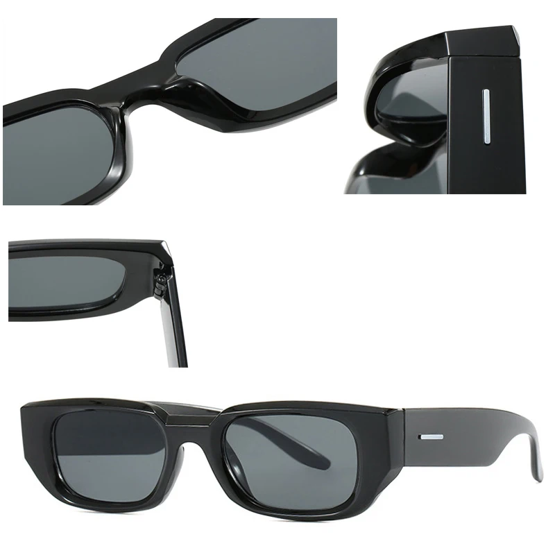 Neue Vintage Quadratische Sonnenbrille für Damen und Herren Marken-Rechteck-Sonnenbrille Ovale Brillen für Männer und Frauen