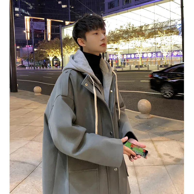

Trench Coats Man Gothic Warmth Faux Fur Regular Winter Thickening Victorian Vintage Belted Fringe Embroidered Darkwear Multi Ins