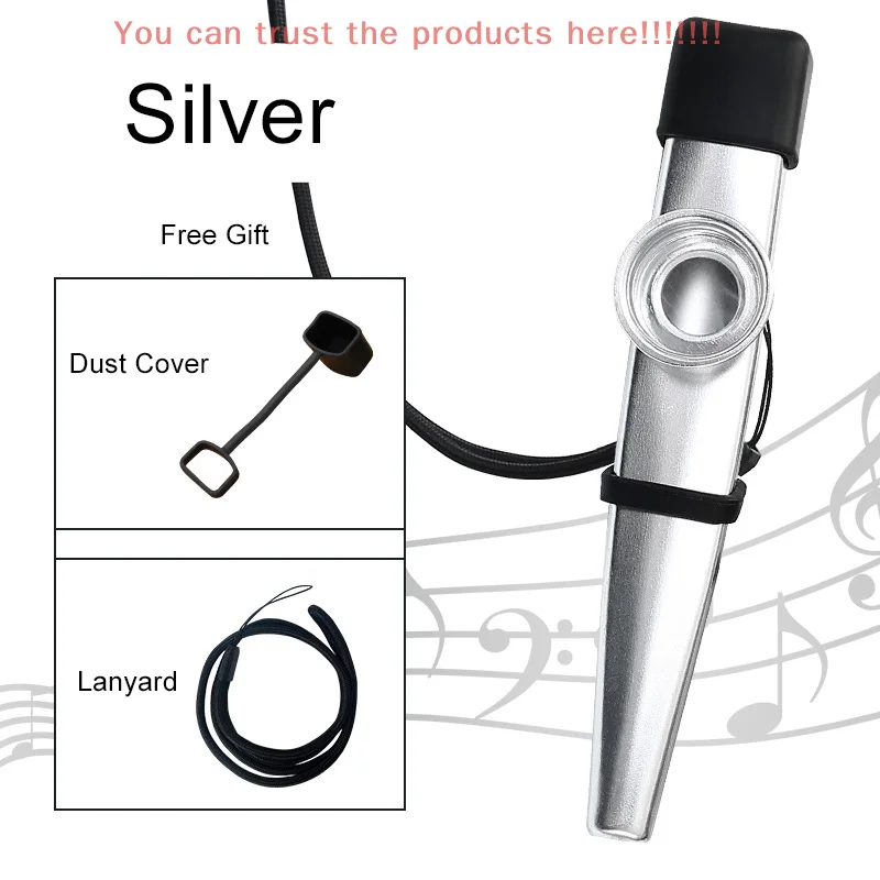 

Metal Kazoo Musical Instrument For Music Play And Instrumental Accompaniment, Easy To Learn, Fun Companion For Guitar & Ukulele