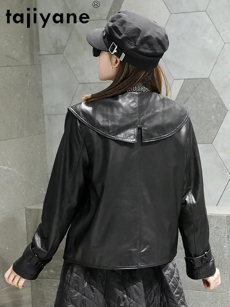 Tajiyane frauen Leder Jacke Echt Schaffell Mantel Weiblichen Koreanischen Stil Mäntel und Jacken Frauen Frühling 2021 Veste Femme Pph4506