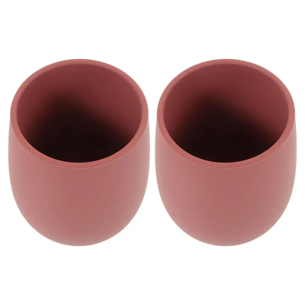 

2 Pcs Baby Training Water Cup Infant Silicone High Temperature Resistance Mini Cups Children Toddler Open Easy Clean