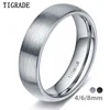91674-51c5bd.jpg Tigrade 4/6/8mm Brushed Simple Silver/Black Color Titanium Ring Men Minimalist Wedding Band Engagement Rings Women Male Jewelry