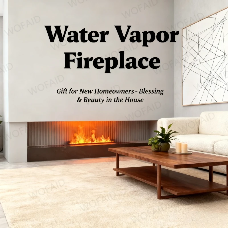 Smart Home Steam Fireplace for Living Room LED Simulated Flame 3D Water Vapor Fireplace Compact Bedroom Fireplace Peaceful Sleep