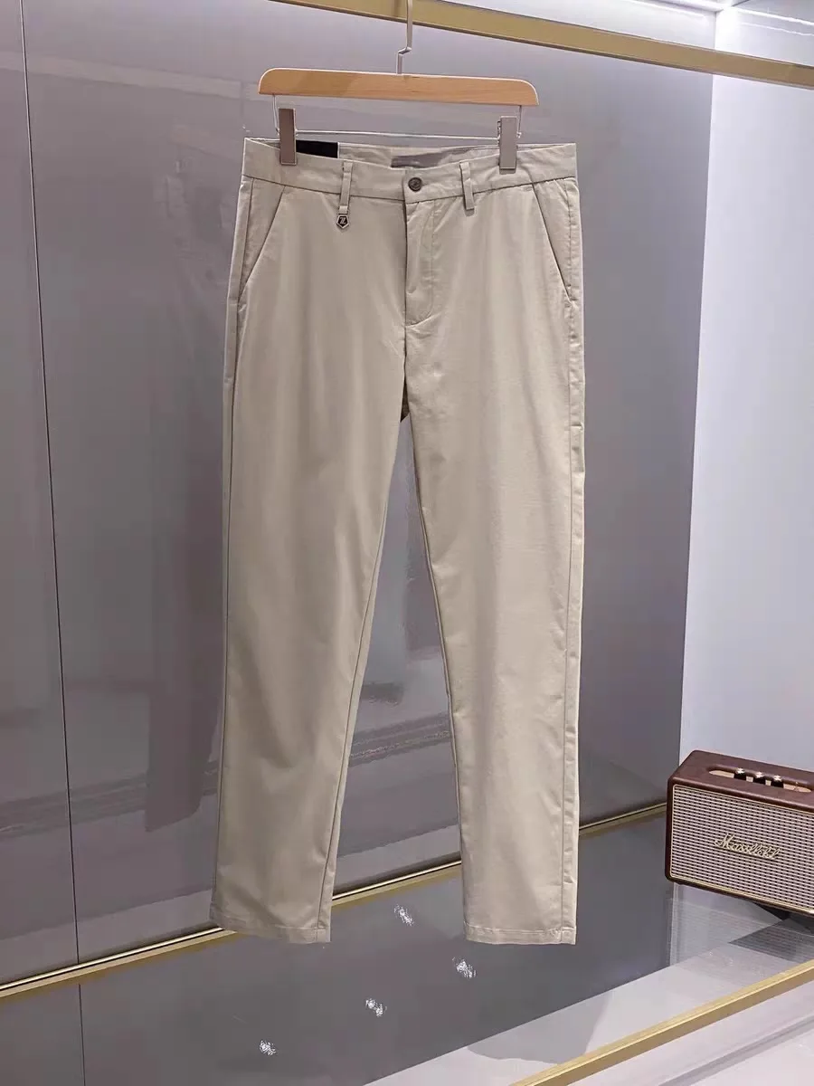 

Мужские повседневные брюки прямого кроя в итальянском стиле, летние легкие удобные брюки для поездок на работу, простые деловые повседневные брюки