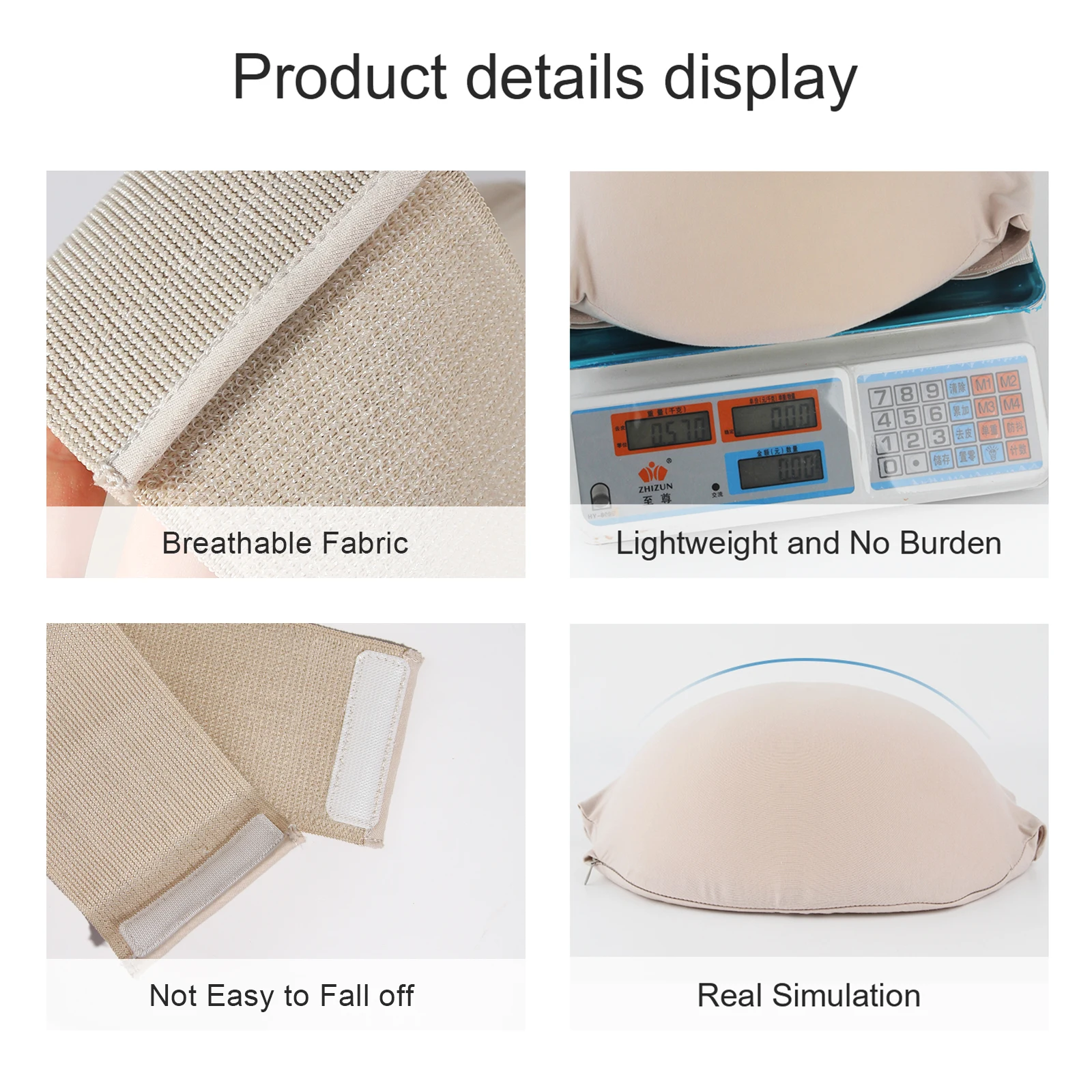 LERVANLA Memory Foam Fake Belly Fake Pregnant Belly Props Transformation Belly Light Cotton Unisex Belly
