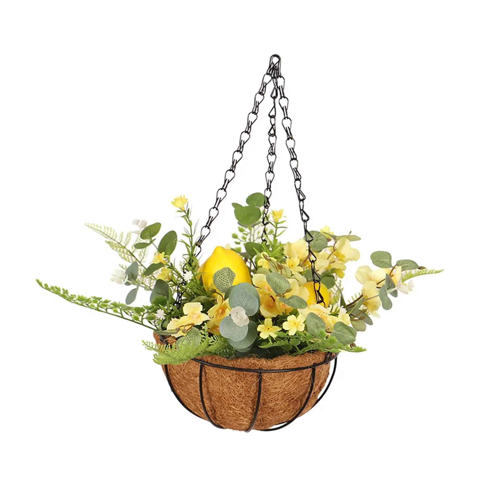 

Artificial Hanging Flowers in Basket Hanging Planter for Yard Balcony Porch