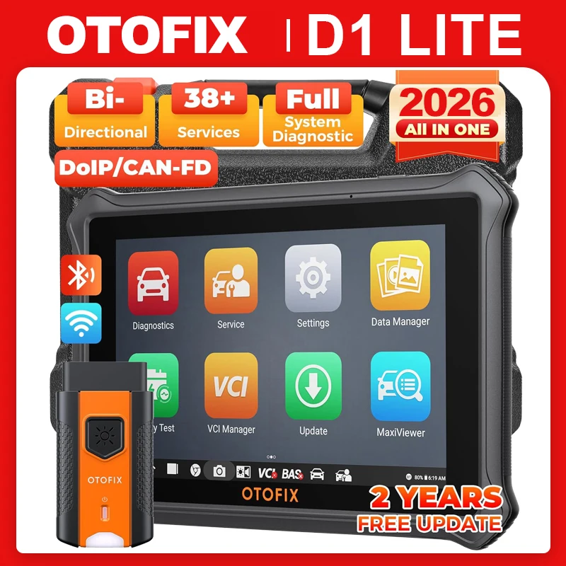 

OTOFIX D1 Lite Автомобильный OBD2 Сканер 2-летнее обновление Двунаправленное управление Инструмент диагностического сканирования всех систем FCA SGW CAN FD и DoIP