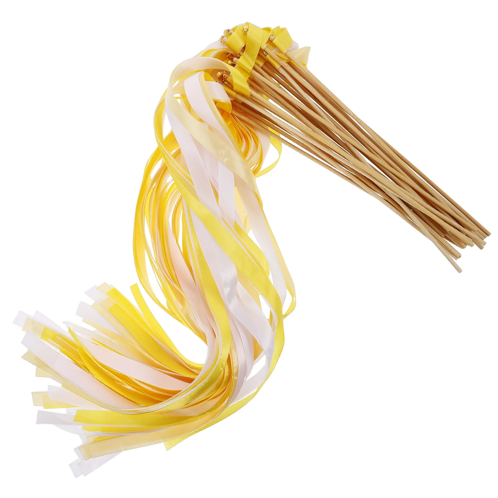 

30pcs Fairy Wand Ribbon Streamers Bells Wedding Party Holiday Decor Dance Floor Props Birthday Favors Gymnastics Party