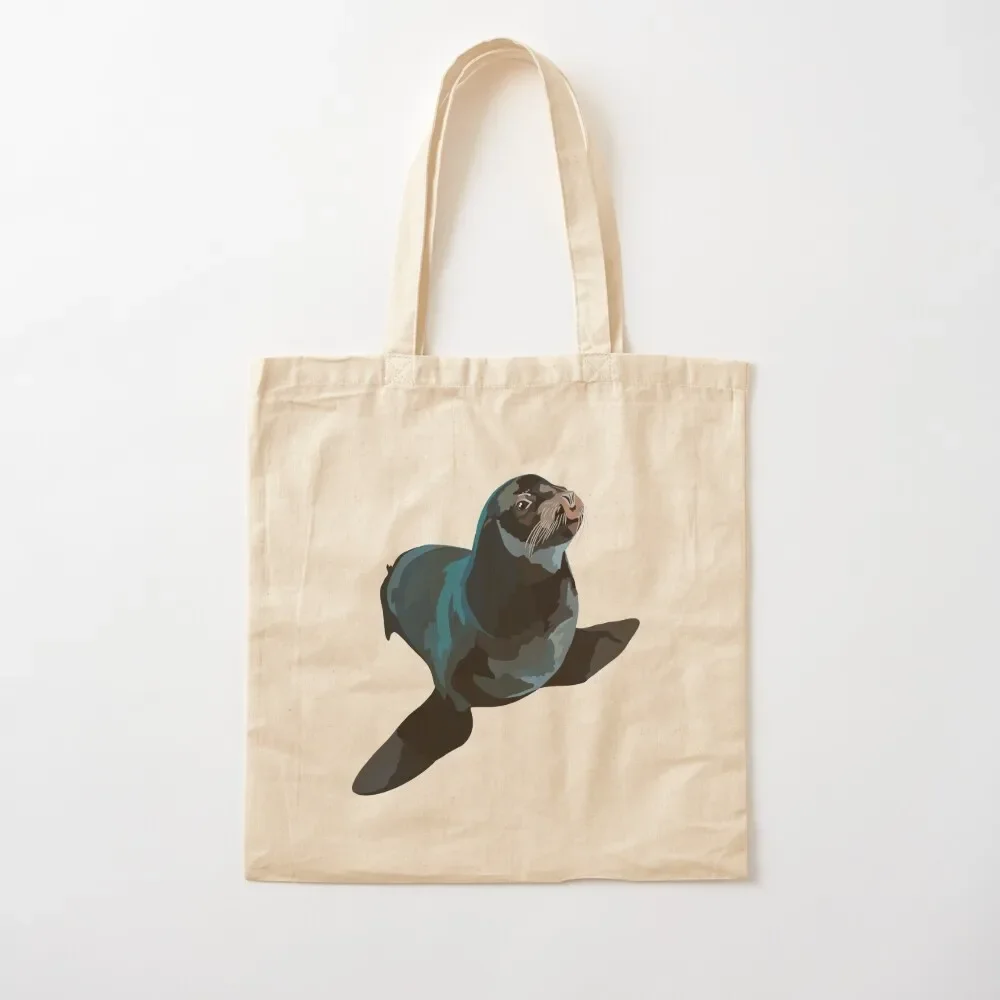 C is for California Sealion Tote Bag eco bag folding Women's shopper bag