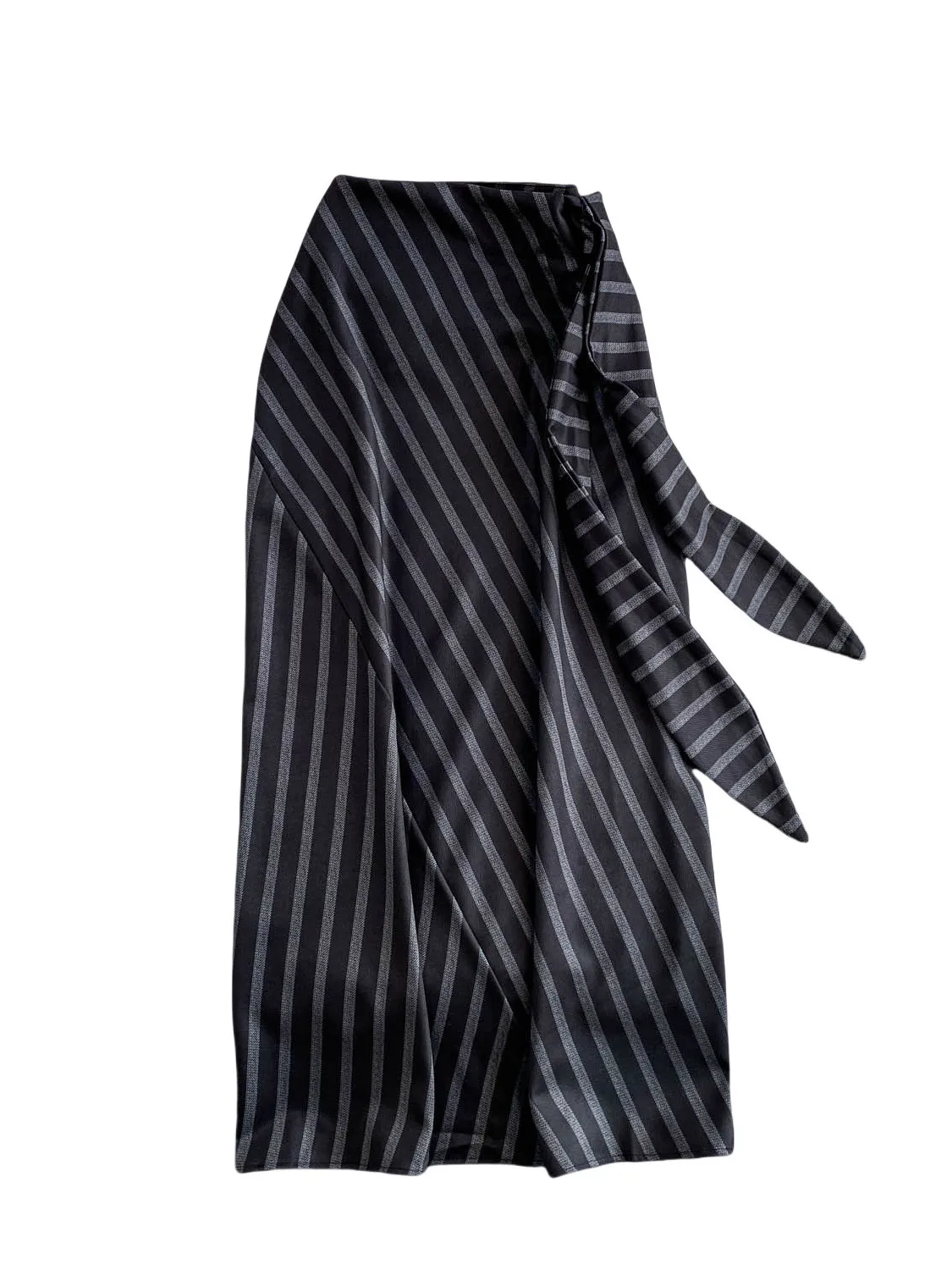 

Slimming High Waist Belted Midi Skirt Women's Faion Design Trendy f-length A-Line Skirt Korean Sle Commute Anti-Ball