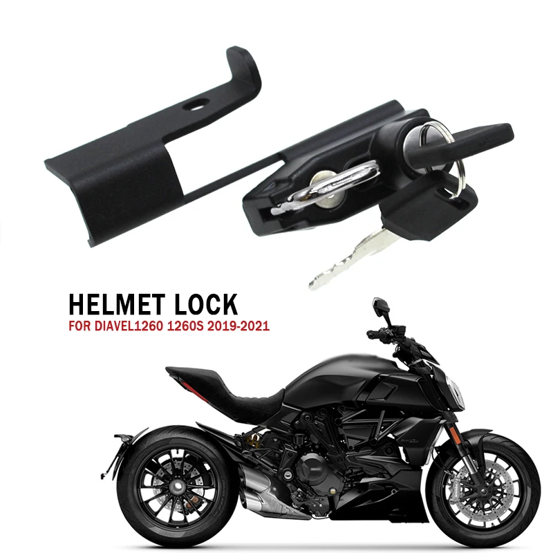 For DUCATI DIAVEL 1260 1260s 2019 2020 2021 Motorcycle Helmet Lock Anti-Theft with 2 Keys DIAVEL1260