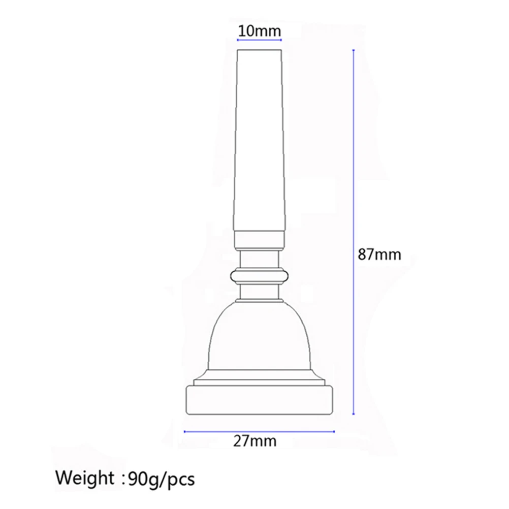 

3C Silver Plated Trumpet Mouthpiece Professional Metal Shape Clear Tone Easy Blow Unique For Enthusiasts Beginners