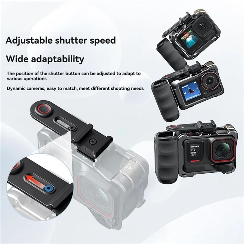 FFYY-для Insta360 Ace Pro 2, ручка для уличной фотографии, боковая ручка с беспроводным управлением для камер Action/Gopro 13,