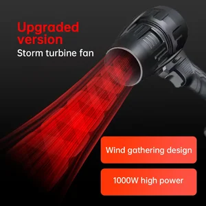 مجفف شعر السيارة تنظيف مروحة نفاثة بمسدس هواء عنيف ، 1000 واط ، مروحة توربو محمولة قوية ، توربينات كهربائية ، ورقة مياه العواصف المطورة أفضل 10 كرسي صيد شجرة للمبيعات - No8