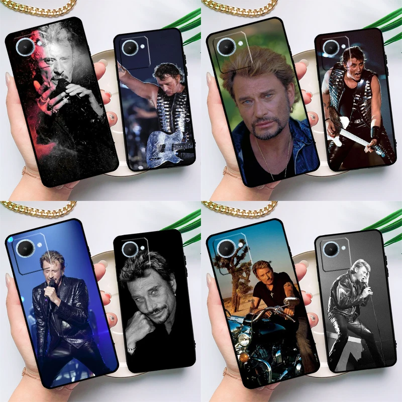 Johnny Hallyday Music Case For Realme C55 C33 C31 C35 C30 C11 C15 C25s C21Y GT Neo 5 3T 2T 8 9 10 11 Pro Plus