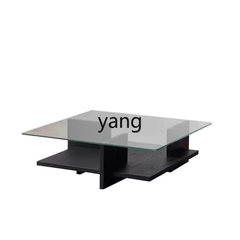 Lmm transparent glass surface creative splicing minimalist color furniture living room home