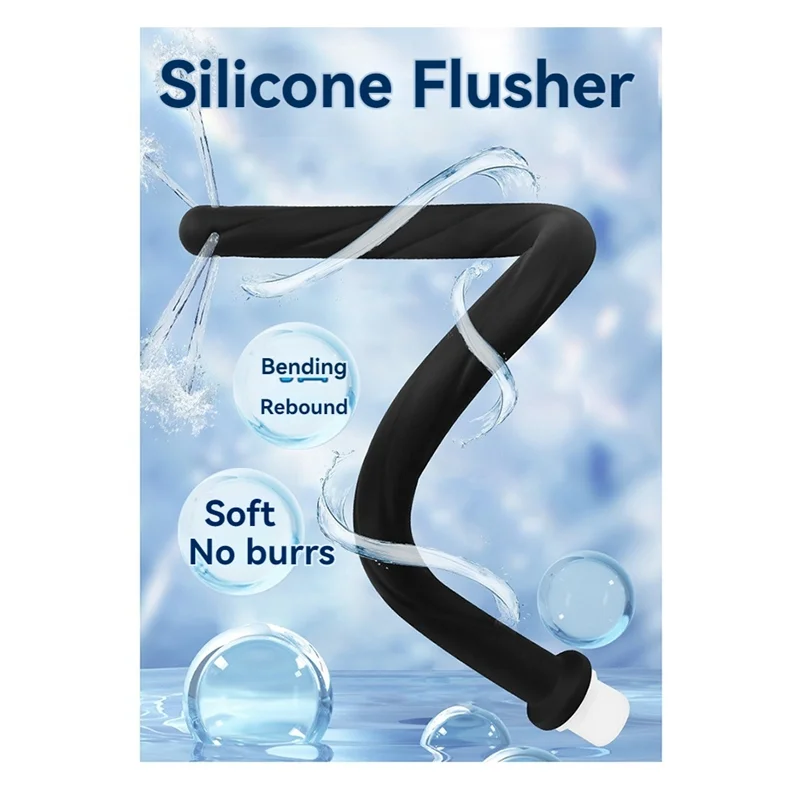 ABSE-Silicone Bidet Bathroom Handheld Bidet Jet Water Sprayer  For Feminine Wash Hose Sprayer For Toilet Black