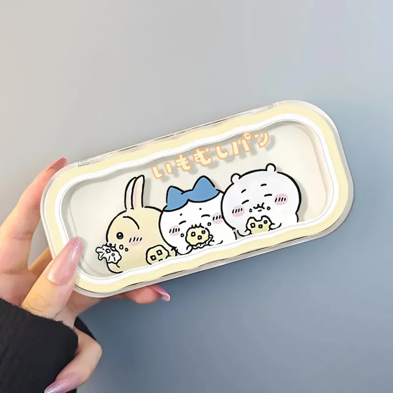 New Kawaii Chiikawa Glasses Case Storage Box Kawaii Hachiware Usagi Cartoon Anime Transparent Sunglasses Protective Case Gifts
