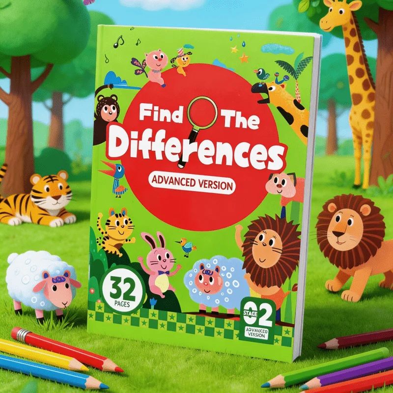 Fun Interactive Drawing Book Visual Discovery Challenge Find Something Game Focus Training Find Different Fun Book Drawing Book