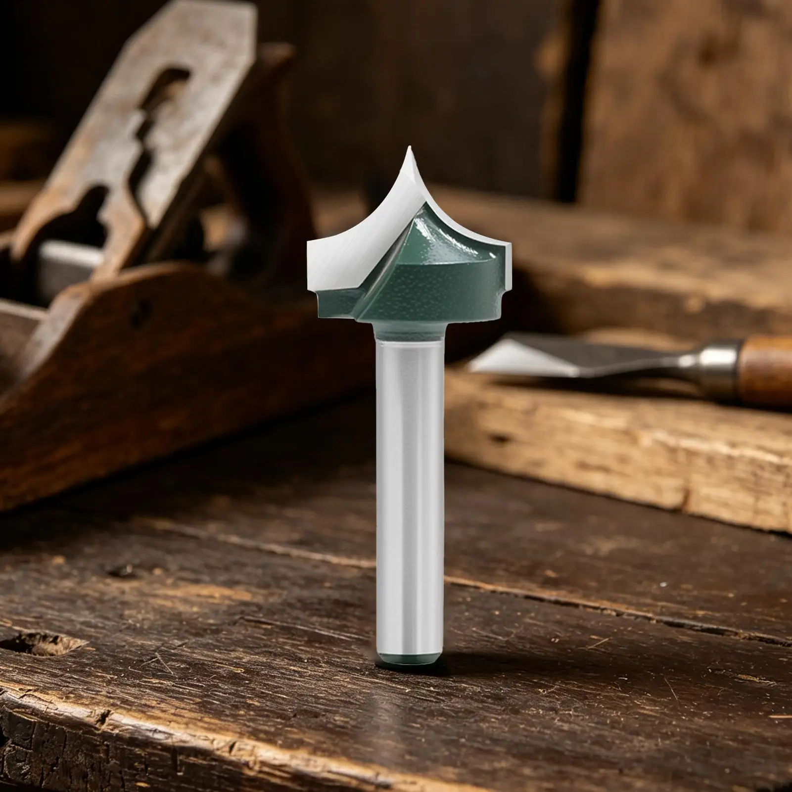 Chamfer Bit 1/4 Shank Edge Engraving Hardware Pointed Tip Engraving Router Bit For DIY Craft Laminated Board Furniture Deburring
