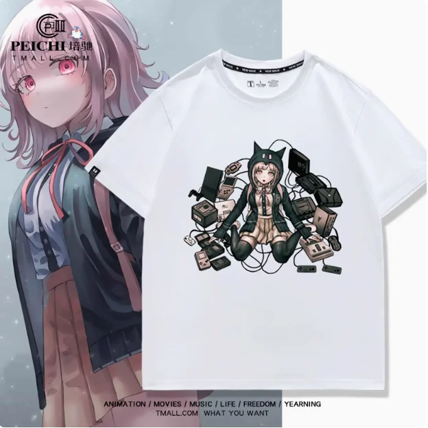 

Аниме Danganronpa: Trigger Happy Havoc Nanami ChiaKi, футболка с короткими рукавами, летний карнавальный костюм, повседневные студенческие свободные топы
