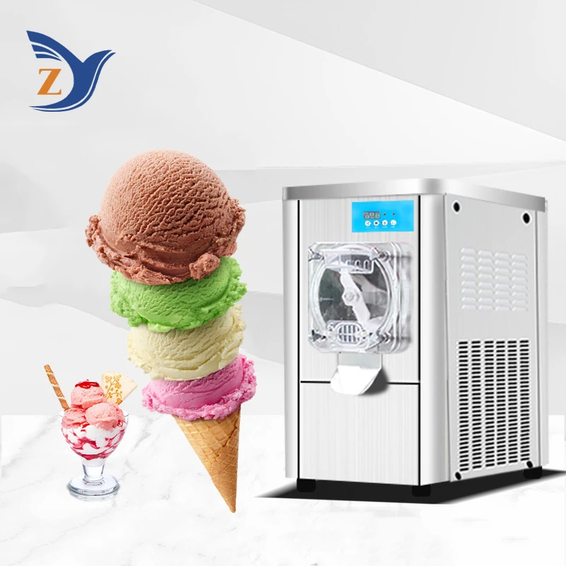 Hard Ice Cream Maker Machine ZY-H16T Table Type 12-18L/H Commercial Production Equipment Milk Tea Shop Automatic Restaurant