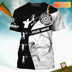 Archery Graphic Men's T-Shirts For Mens Clothing Animal 3D Print Summer Tops Short Sleeve Fashion Casual Tee Shirts Street Wear