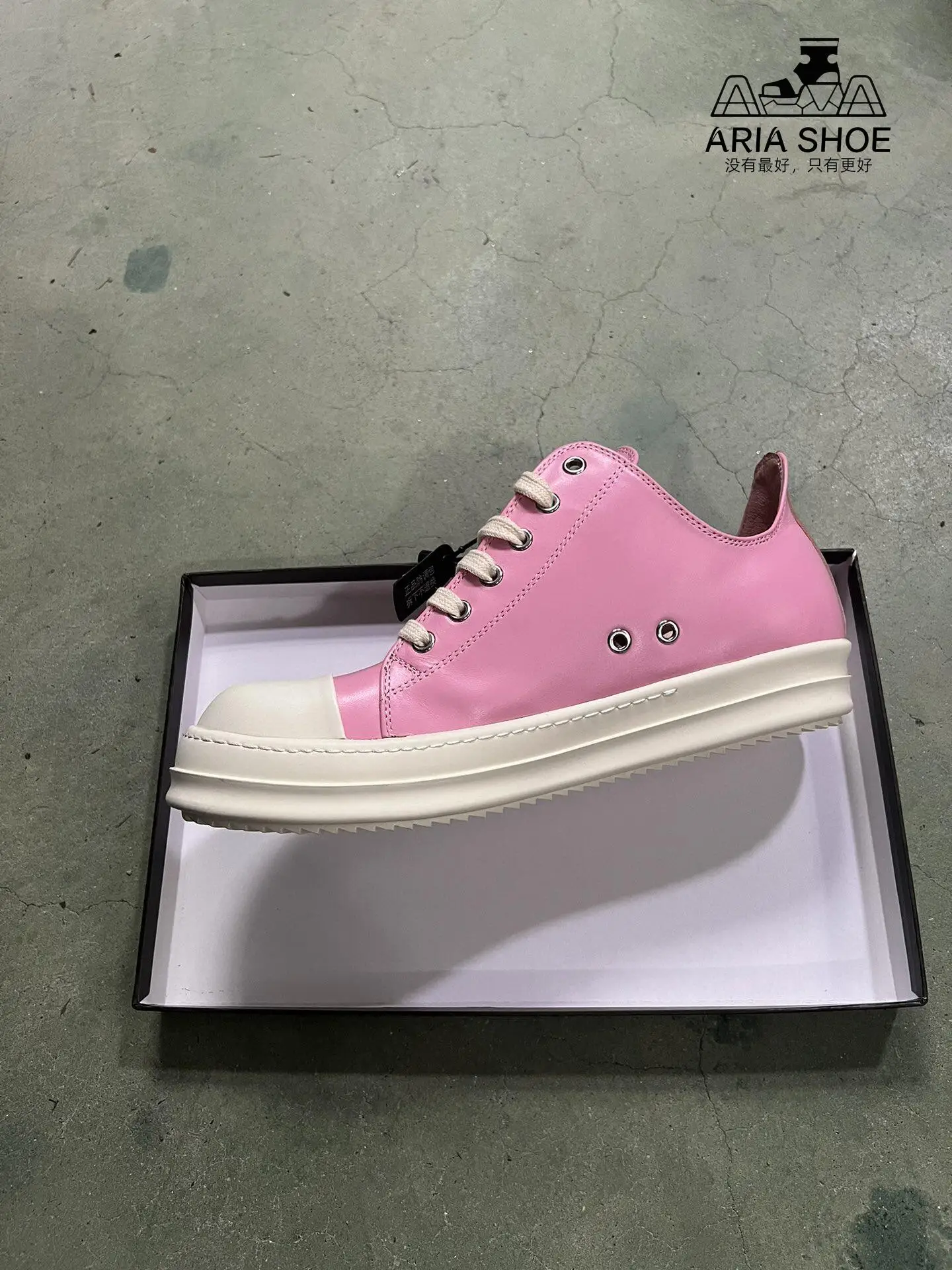 Ricks Men's Casual Shoes Brand High Quality Classic Lace-Up Pink Cowhide Low Top Owen Women's Minimalism Flat Leather Sneakers