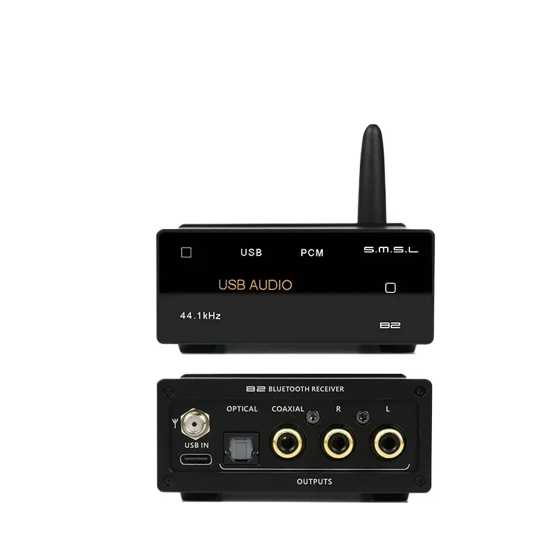 SMSL B2 konverter Audio Bluetooth 5.1, penerima DAC USB CS43131 Decoding pendapatan tinggi Bluetooth LDAC SBC AAC APTX/HD ApXT_LL AptX