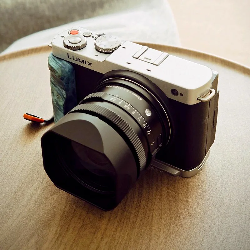 تصميم لسيجما 24 مللي متر f3.5 45 مللي متر F2.8 90 مللي متر F2.8 DG DN غطاء عدسة مربع حربة معدنية مع غطاء محرك السيارة المجاني