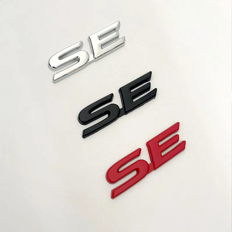 3D Metal SE XSE Logo Rear Trunk Emblem Badge Decals Sticker For Toyota Camry Sienna Highlander Corolla Car Styling Accessories - view 6
