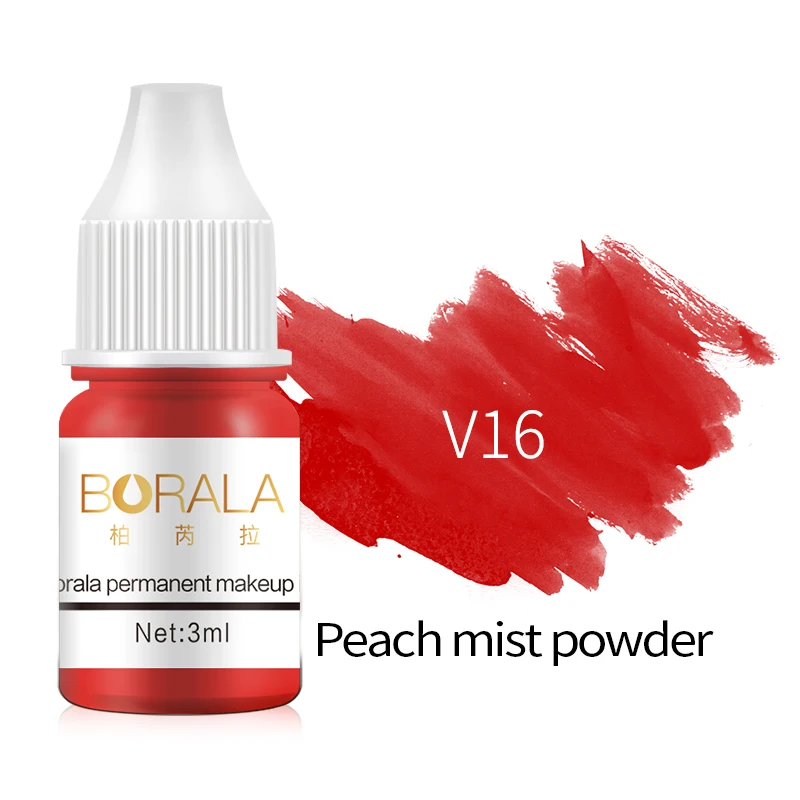 Borala 26 Farben Permanent Make-up Pigment Lippen-Tattoo-Tinten Vegane Augenbrauen Microblading Pigmente 3ml Körperkunst-Tinte für PMU-Künstler