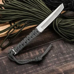 New Outdoor Self-Defense Survival Tactics Straight Knife, Portable Multipurpose Tool, Wilderness Adventure Survival Knife